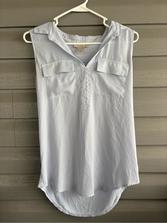 LOFT Tops - LOFT Light Blue Sleeveless V-Neck Utility Camisole